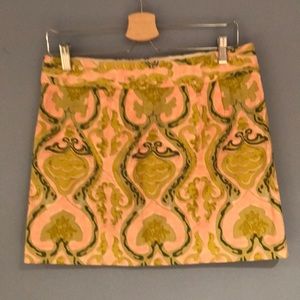 Damask J Crew mini skirt